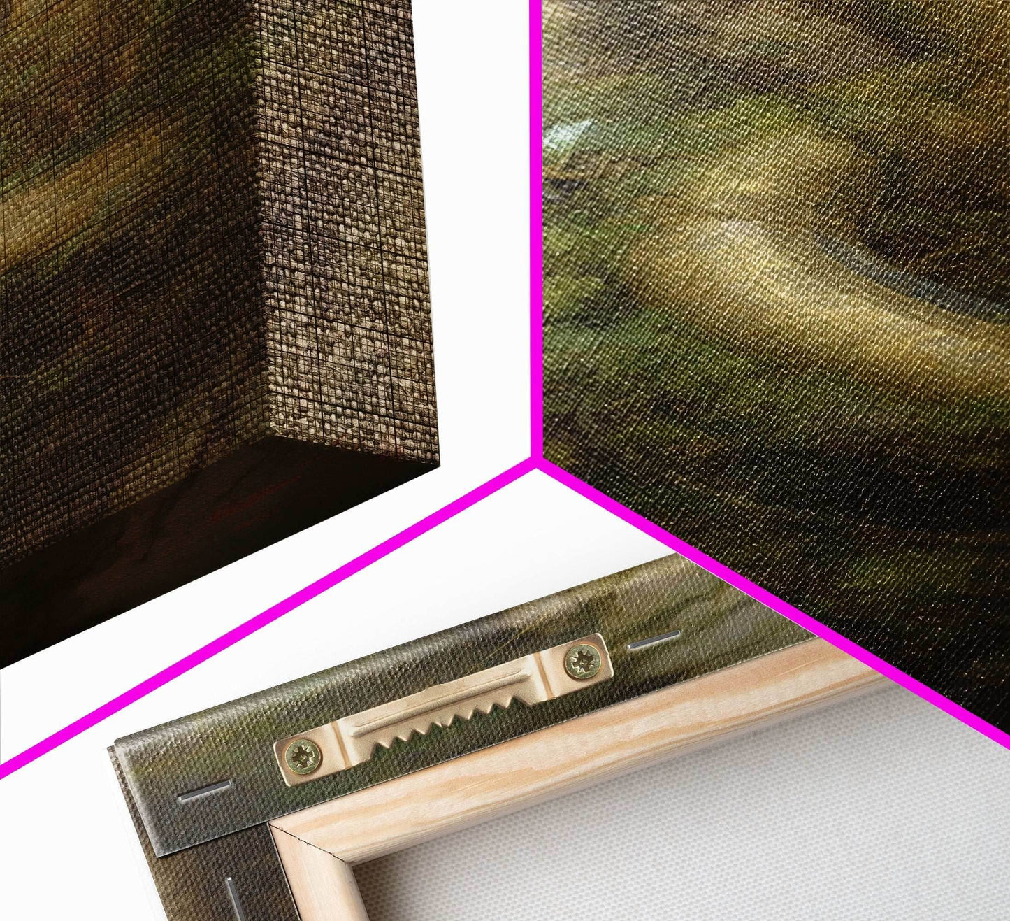 Majestic Green Dragon Wall Art, Framed Canvas Print, Dragon Fantasy Painting, Garden Dragon Abstract Fantasy Art - 8x12 Inches / Gallery Wrap Canvas - Ready To Hang