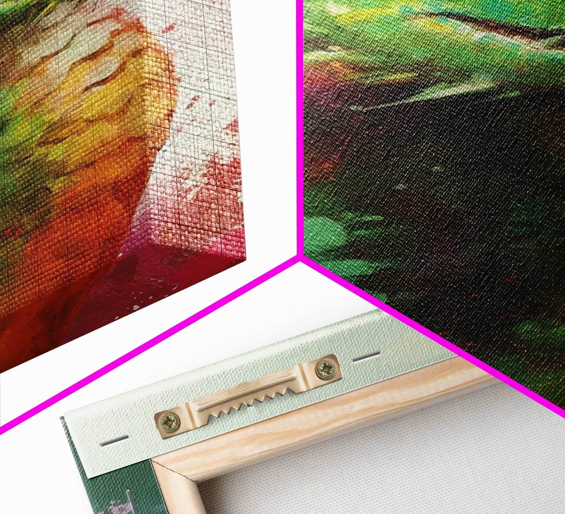 Framed Dragon Print, Watercolor Painting Of A Beautiful Dragon, Canvas Print, Canvas Art, Fantasy Decor - 8x12 Inches / Gallery Wrap Canvas - Ready To Hang