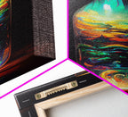 Miniature world in a bottle canvas print, high fantasy wall art, magical wall art, ready to hang wall art - 8x12 Inches / Gallery Wrap Canvas - Ready To Hang