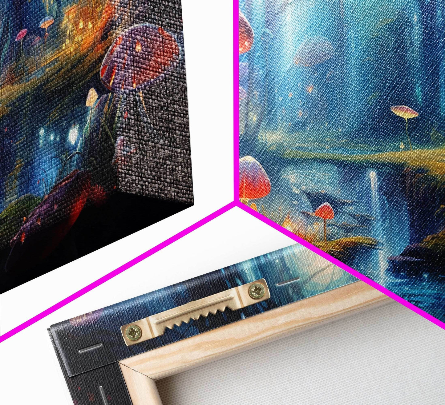 Fantasy Art, Dark Fantasy Forest Framed Canvas Print, Elven Decor, Magical Forest, RPG Game Art, Game Room Art, Witchy Decor, Wall Art - 10x20 Inches / Gallery Wrap Canvas - Ready To Hang