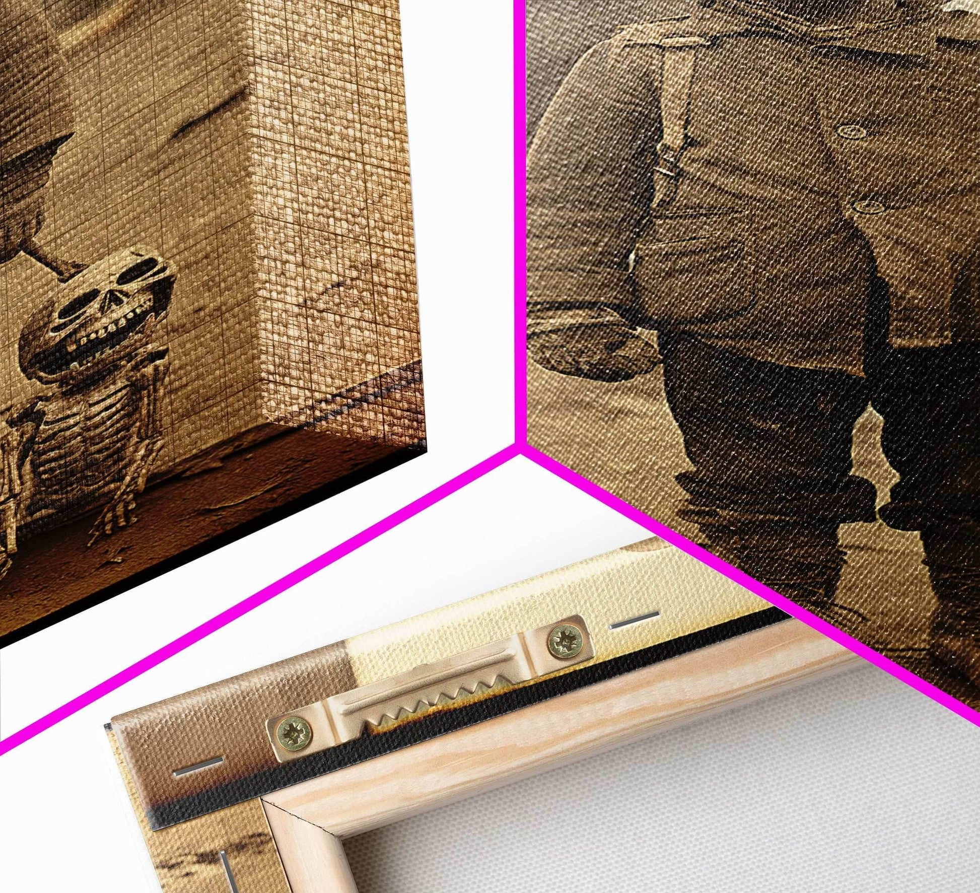 Creepy Wall Art, Skeleton Wall Art, Spooky Decor, Dark Fantasy, Horror Art, Canvas Print, Wall Art, Vertical Print, Home Decor, Wall Decor - 8x12 Inches / Gallery Wrap Canvas - Ready To Hang