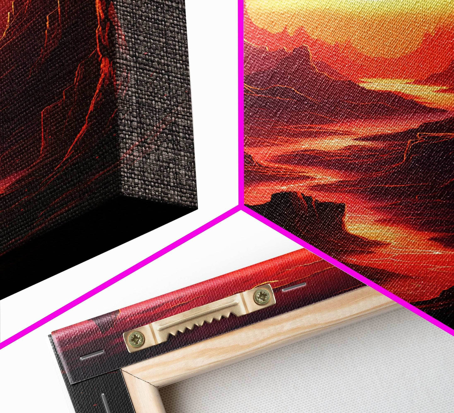 Sunset Wall Art, Fantasy Artwork, River Wall Print, Landscape Wall Art, Canvas Print, Wall Art, Vertical Art, Ranch Decor, Farmhouse Art - 8x12 Inches / Gallery Wrap Canvas - Ready To Hang