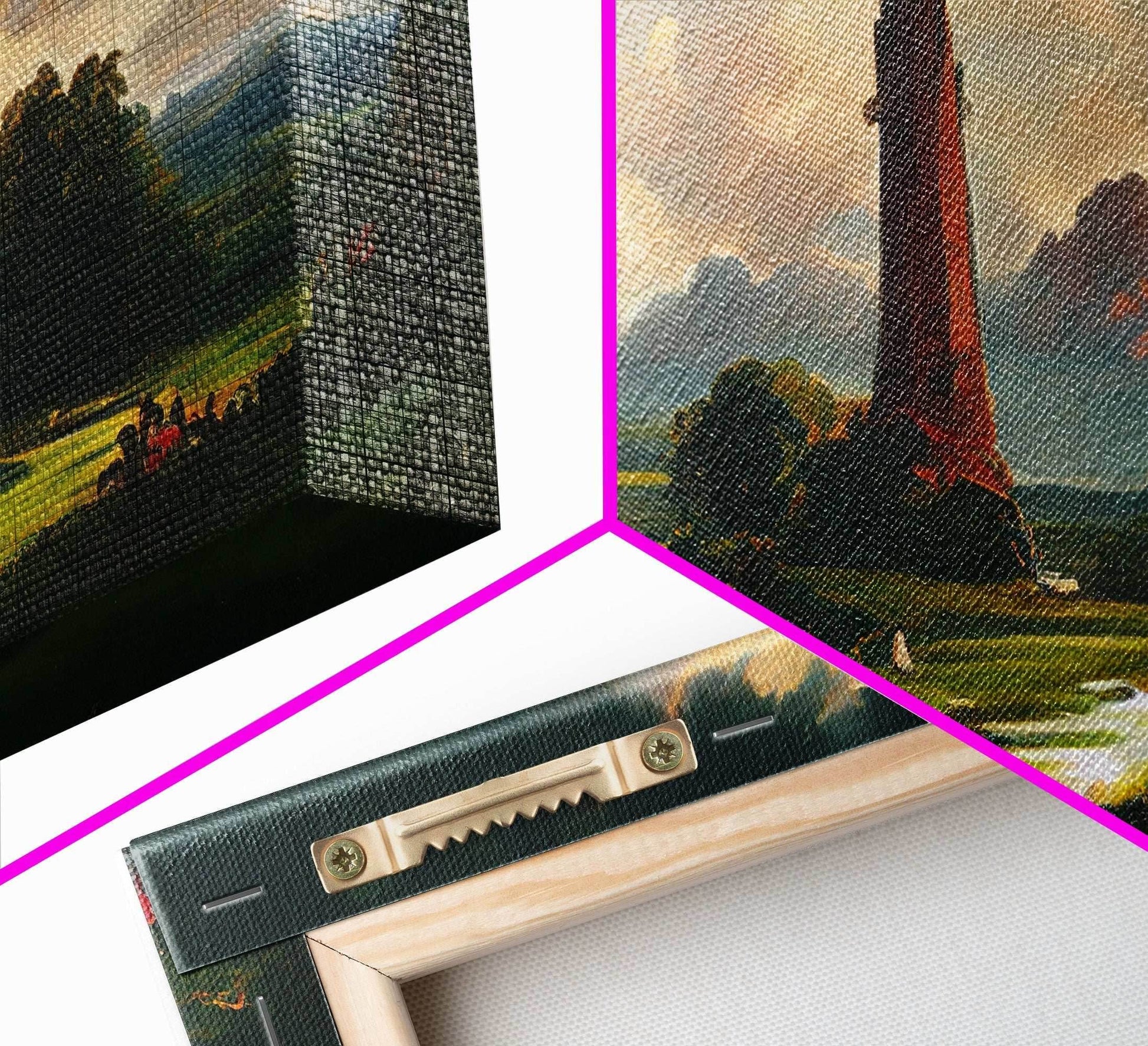 The Dark Tower, Ready To Hang Canvas Print, Panoramic Art, High Fantasy Concept Art - 10x30 Inches / Gallery Wrap Canvas - Ready To Hang