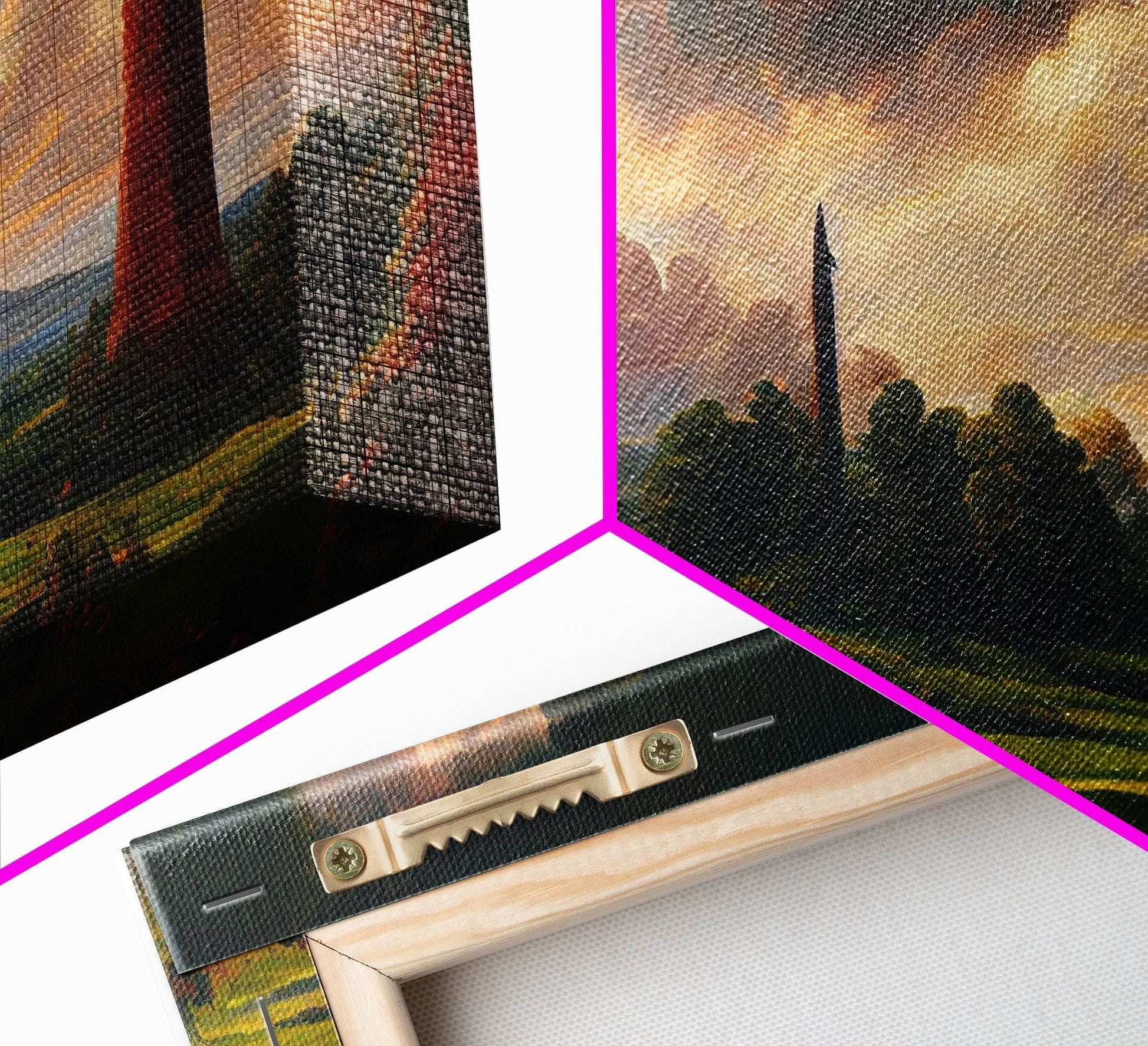 The Dark Tower, Ready To Hang Canvas Print, Panoramic Art, High Fantasy Concept Art - 10x30 Inches / Gallery Wrap Canvas - Ready To Hang