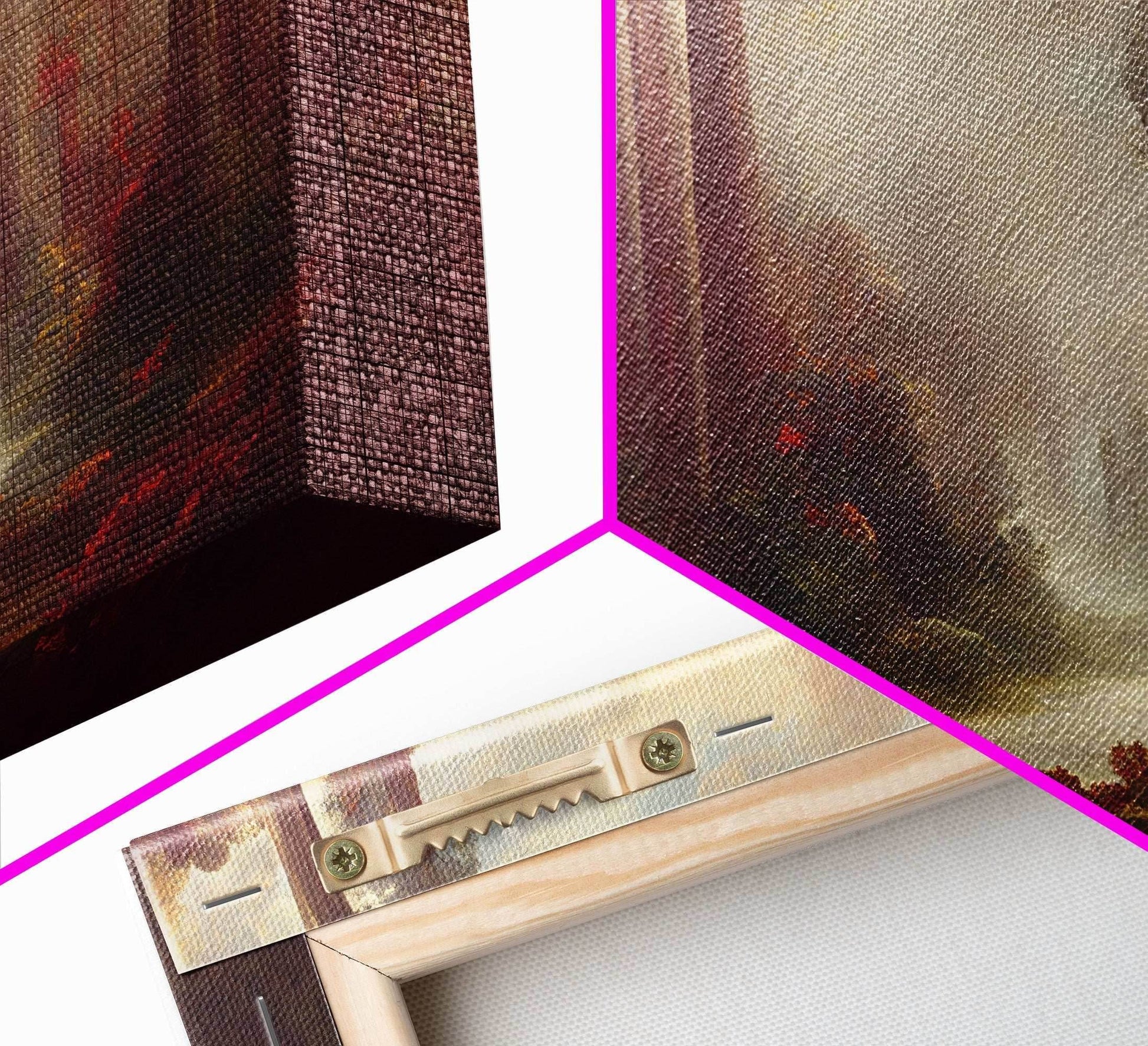 Hazy Forest Fantasy Art, Ready To Hang Canvas Print, Panoramic Art, Fog Covered Forest High Fantasy RPG Concept Art - 10x30 Inches / Gallery Wrap Canvas - Ready To Hang