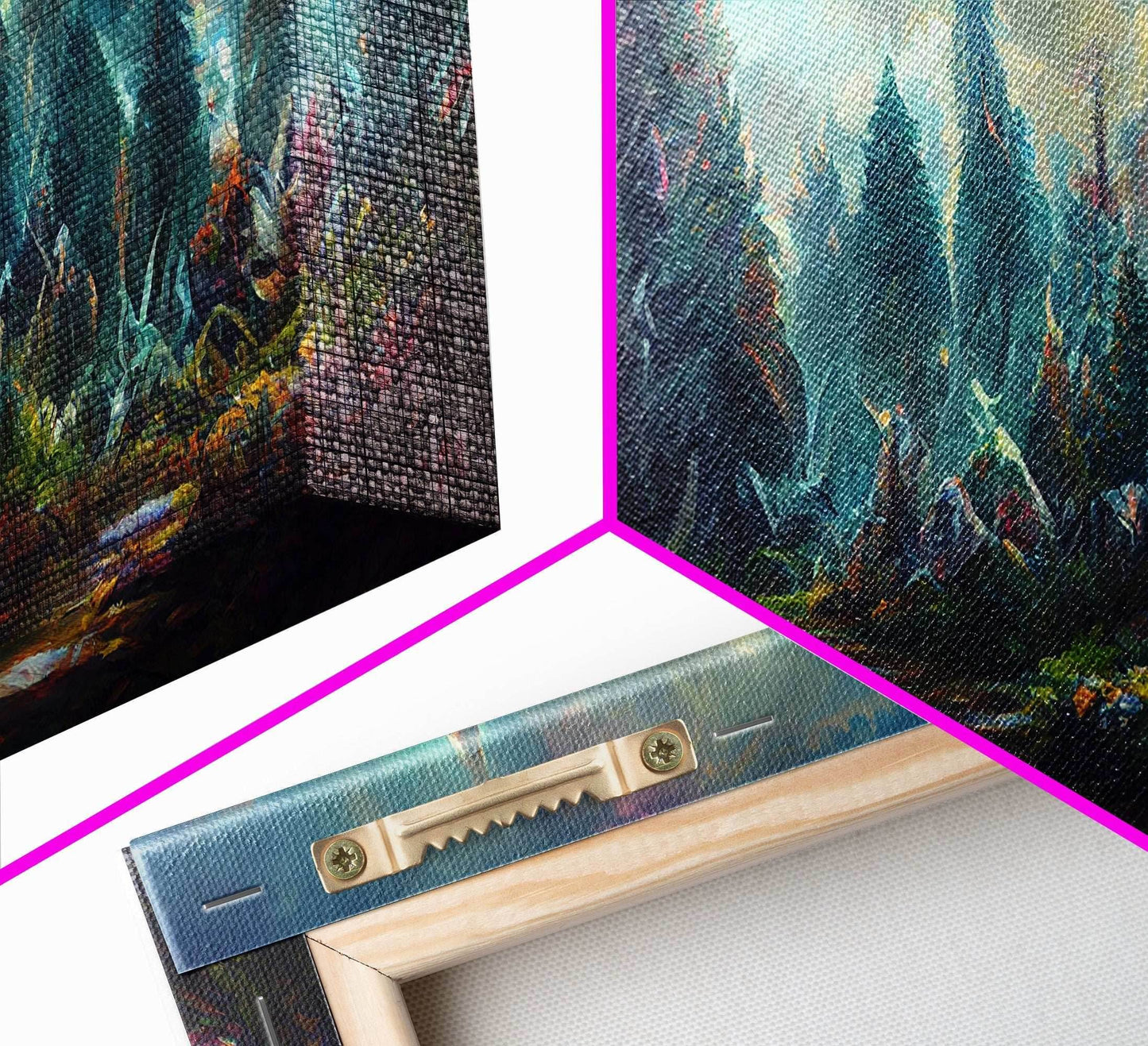High Fantasy Forest Wall Art, Ready To Hang Canvas Print, Panoramic Art, Fantasy RPG Concept Art - 10x30 Inches / Gallery Wrap Canvas - Ready To Hang
