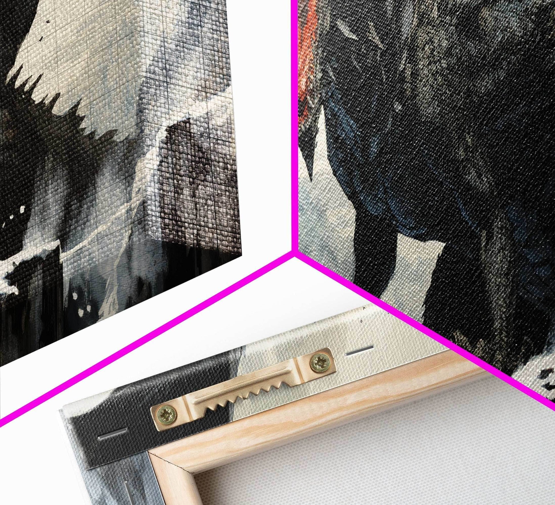 Dragon Painting, Framed Canvas Print, Dragon Art, Fantasy Art, Fantasy Painting, Watercolor Dragon Painting, Art Print - 10x30 Inches / Gallery Wrap Canvas - Ready To Hang