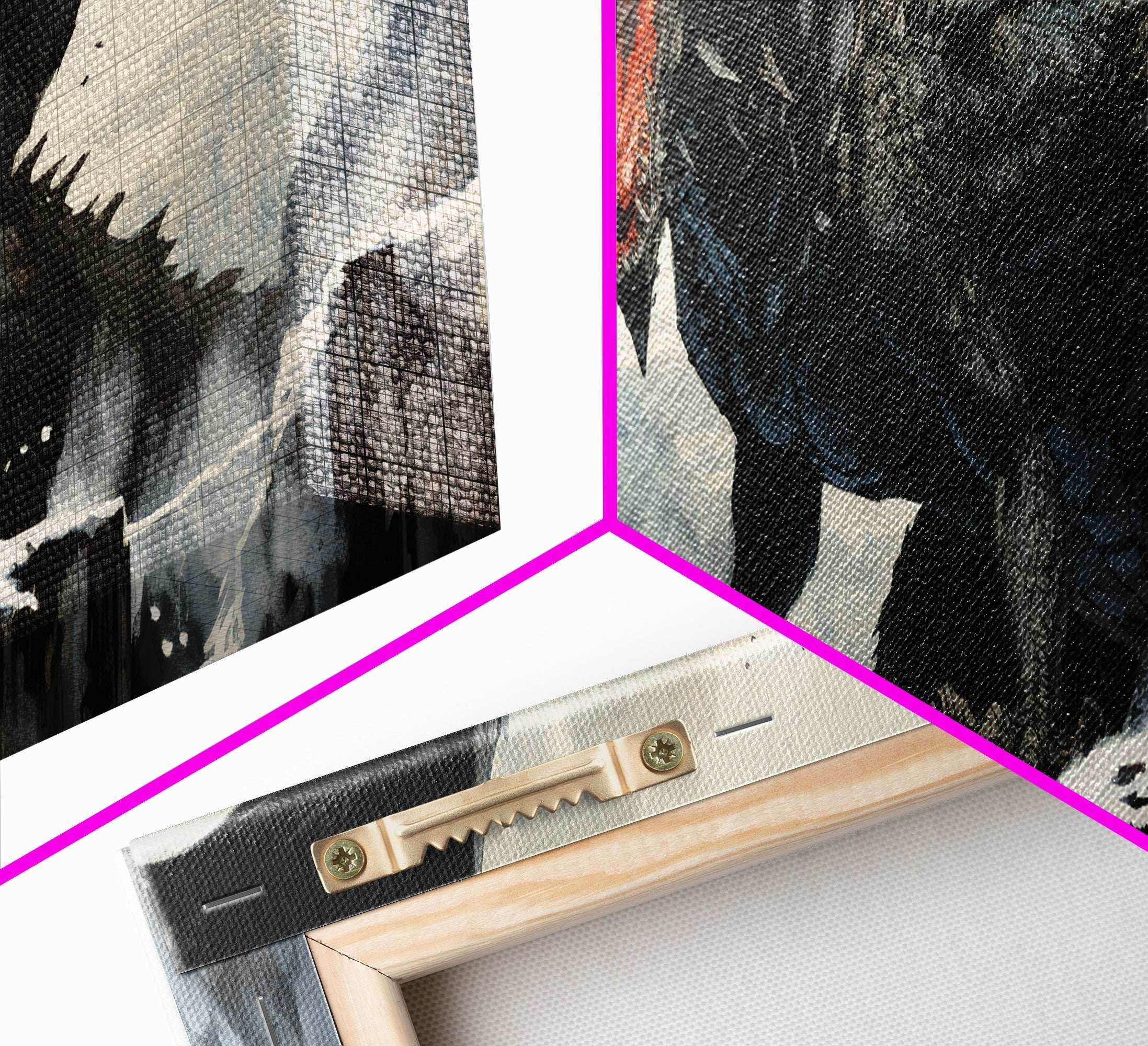 Dragon Painting, Framed Canvas Print, Dragon Art, Fantasy Art, Fantasy Painting, Watercolor Dragon Painting, Art Print - 10x30 Inches / Gallery Wrap Canvas - Ready To Hang