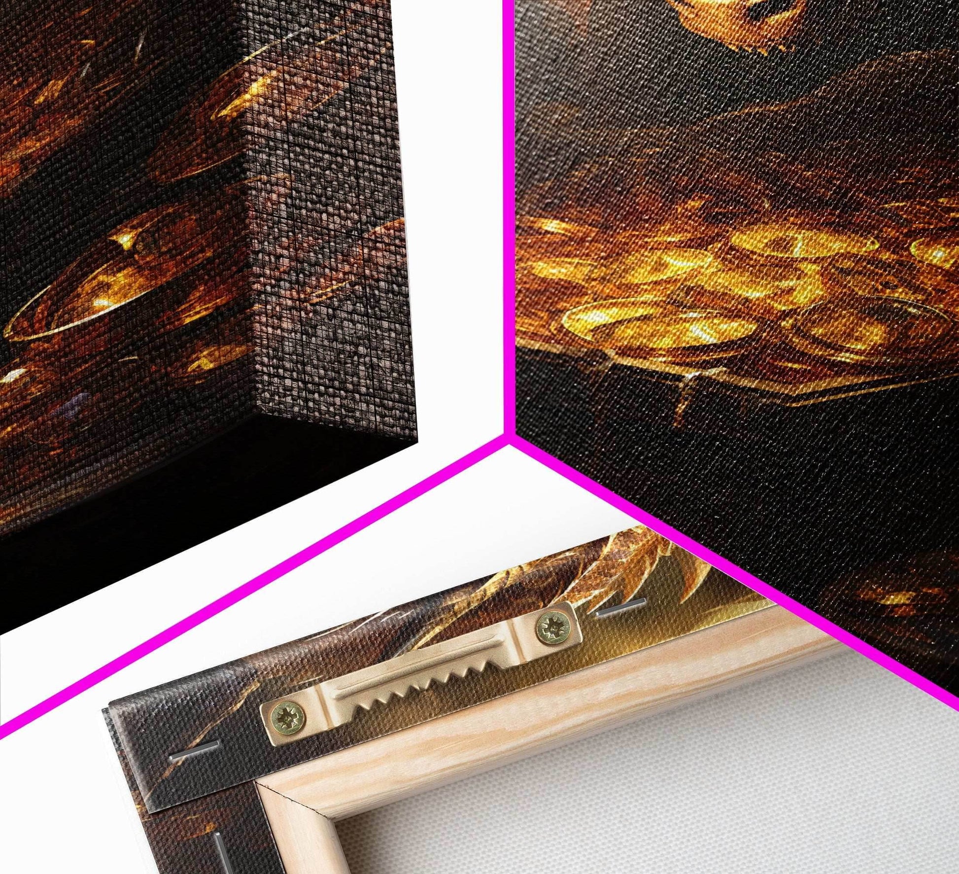 Dragon Art, Fantasy Art, Treasure Chest, Canvas Print, Wall Hanging, Portrait Art, Video Game Art, Nerdy Home Decor, Gift For Friend - 8x12 Inches / Gallery Wrap Canvas - Ready To Hang