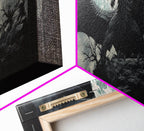 The Dragon, Framed Canvas Print, Panoramic Fantasy Painting, Fantasy Decor, Dragon Art, Dragon Painting, Dragon art print - 10x30 Inches / Gallery Wrap Canvas - Ready To Hang