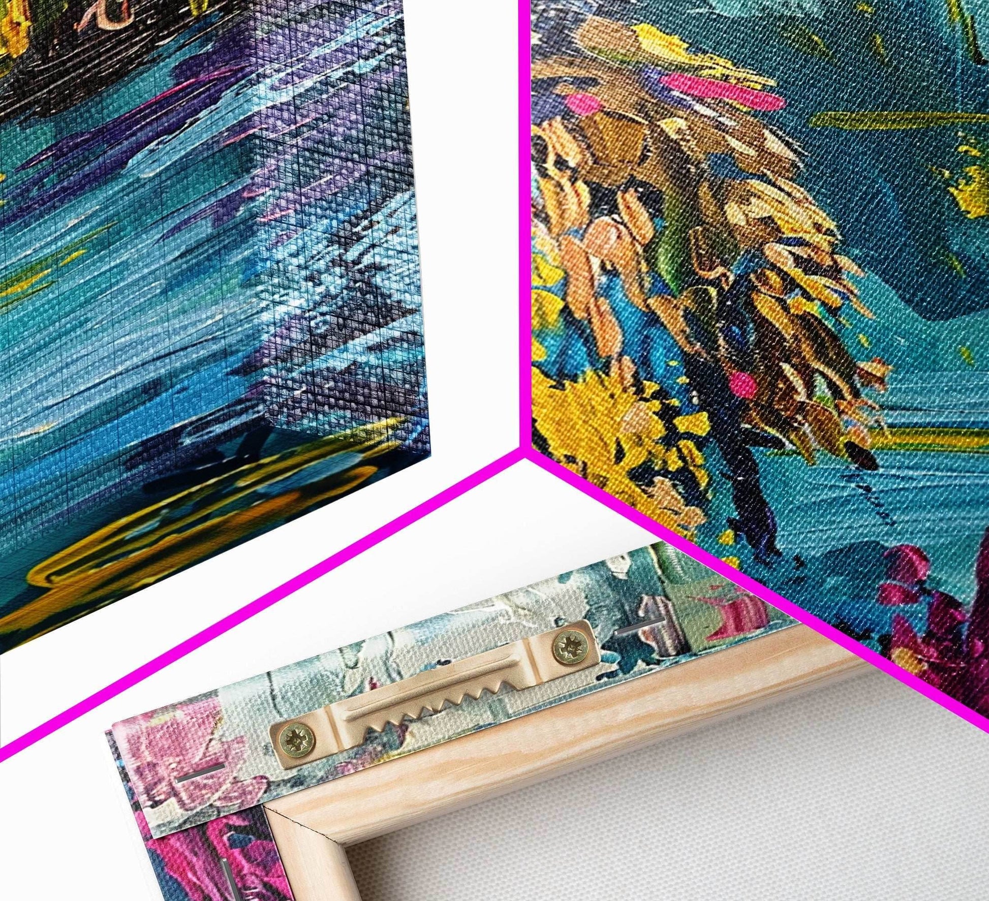 Halloween Skeleton Wizard, Framed Canvas Print, Wall Art, Home Decor, Spooky Artwork, Witchcraft Decor, Fantasy Art, Holiday Decor - 8x12 Inches / Gallery Wrap Canvas - Ready To Hang