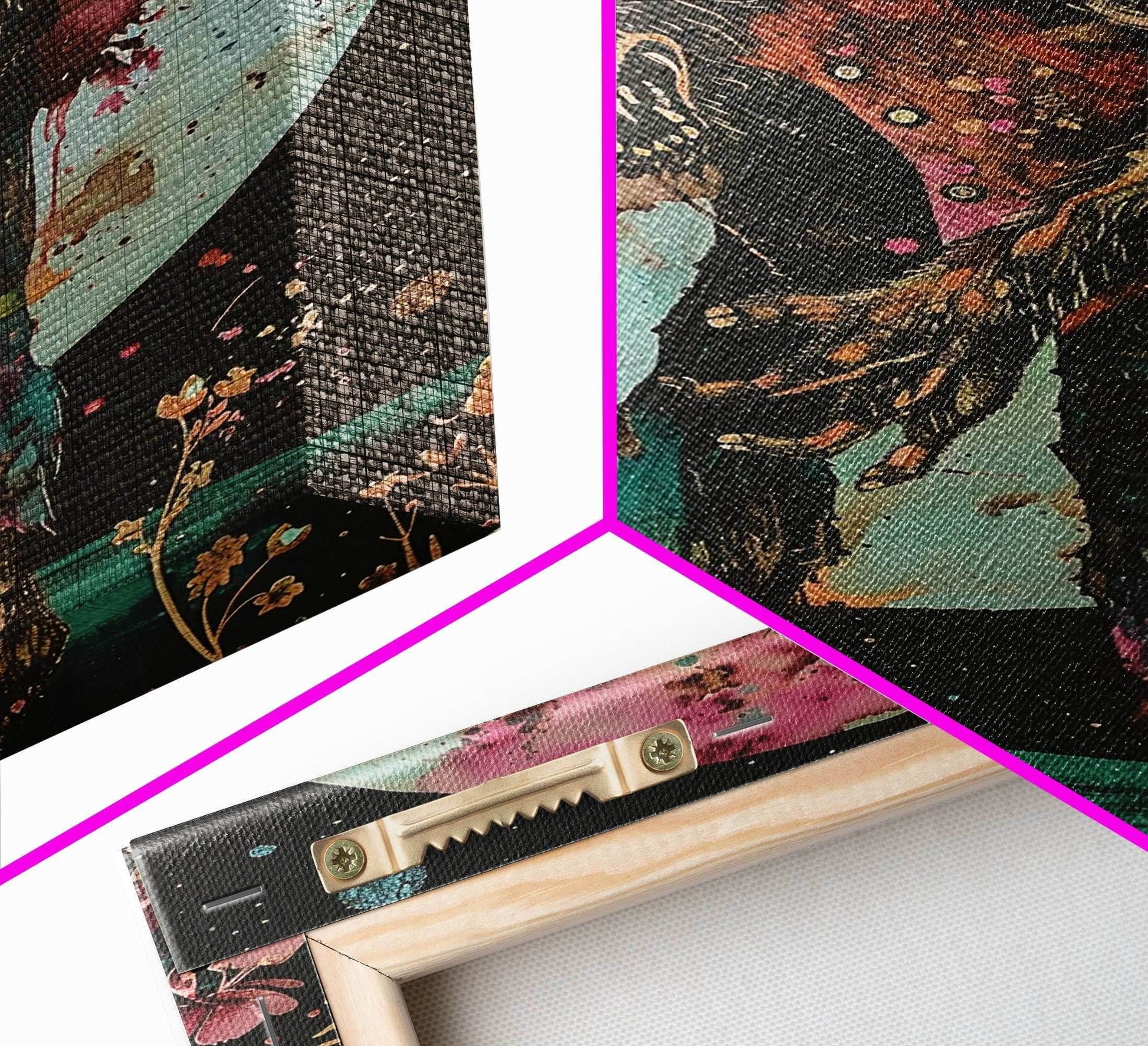 Halloween Werewolf Transformation, Framed Canvas Print, Wall Art, Home Decor, Spooky Artwork, Monster Decor, Halloween Decor, Fantasy Art - 8x12 Inches / Gallery Wrap Canvas - Ready To Hang