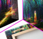 Beautiful Fantasy wall art, canvas print, magical forest, fantasy landscape art, ready to hang wall art - 8x12 Inches / Gallery Wrap Canvas - Ready To Hang