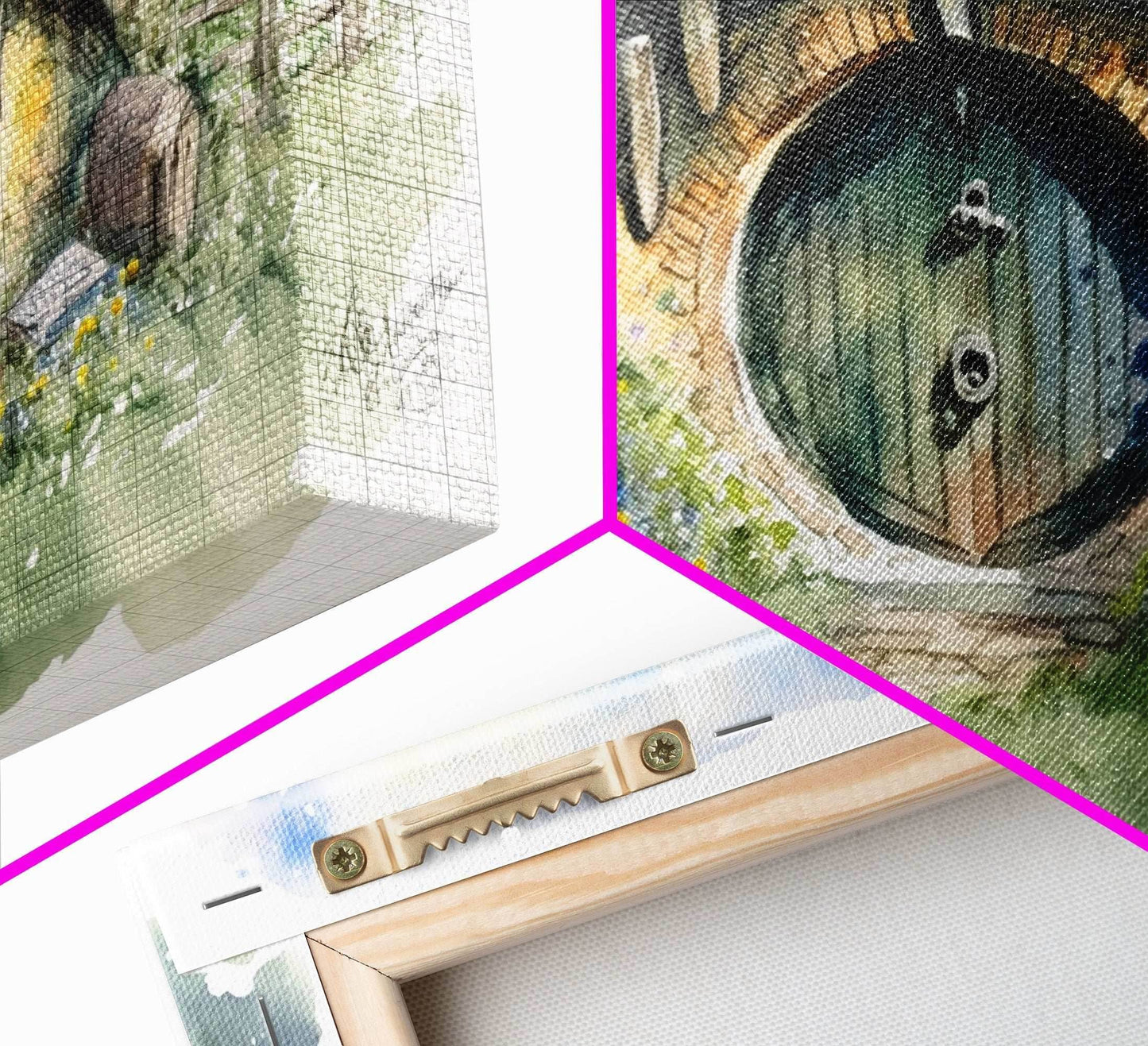 Bang End Painting Framed Canvas Print, Lord, Fantasy Art, Framed Wall Art, Fantasy Decor, A Hole In The Wall - 8x12 Inches / Gallery Wrap Canvas - Ready To Hang