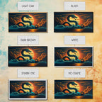 Jormungandr The Sea Serpent, Pop Art, Framed Canvas Print, Fantasy Art, Norse Mythology, Nordic / Viking Wall Art - 10x20 Inches / Gallery Wrap Canvas - Ready To Hang
