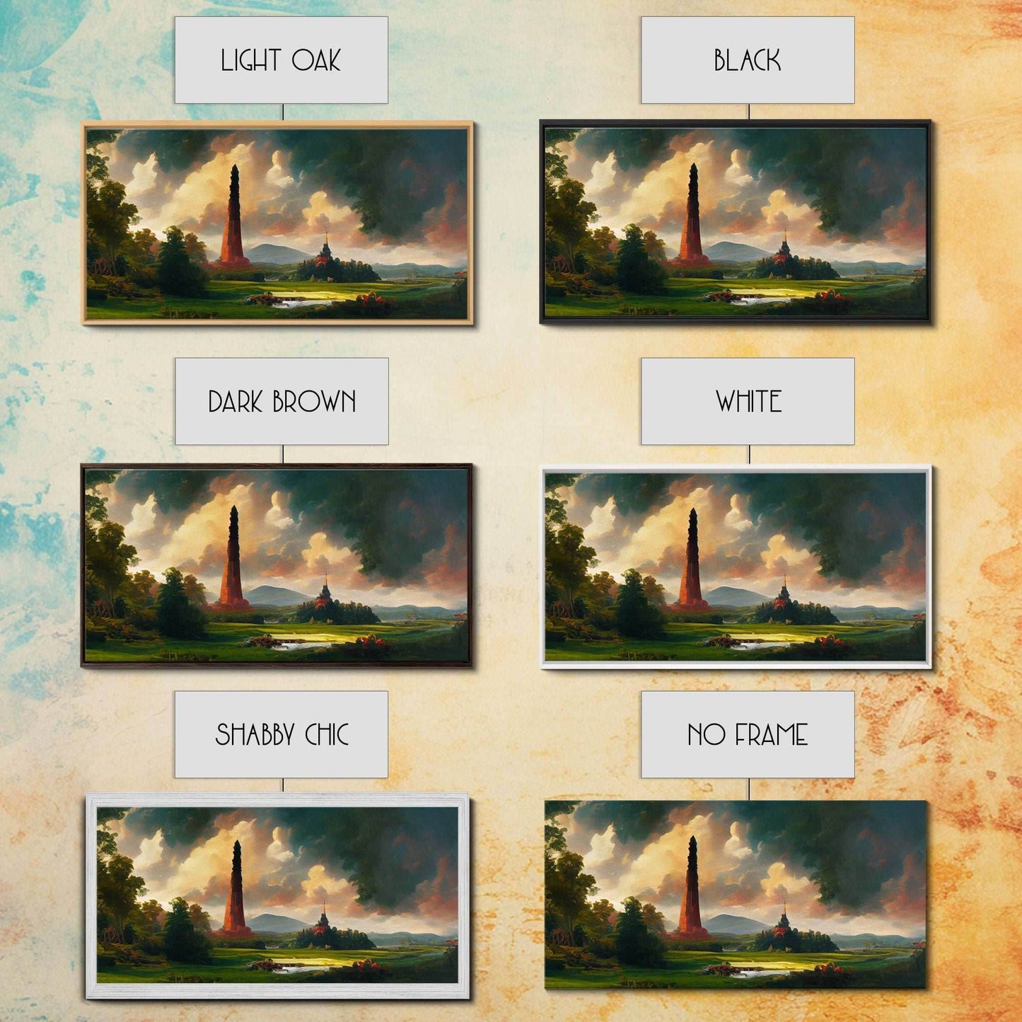 High Fantasy Art Canvas Print, Dark Tower, RPG Fantasy Art, RPG Concept art, unique wall art - 10x20 Inches / Gallery Wrap Canvas - Ready To Hang