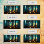 Miniature world in a bottle canvas print, high fantasy wall art, magical wall art, ready to hang wall art - 10x20 Inches / Gallery Wrap Canvas - Ready To Hang