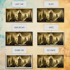 Dystopian Metropolis Art Deco Canvas Print, City Skyline, Fantasy Art, Art Deco Living Room Art, ready to hang wall art - 10x20 Inches / Gallery Wrap Canvas - Ready To Hang