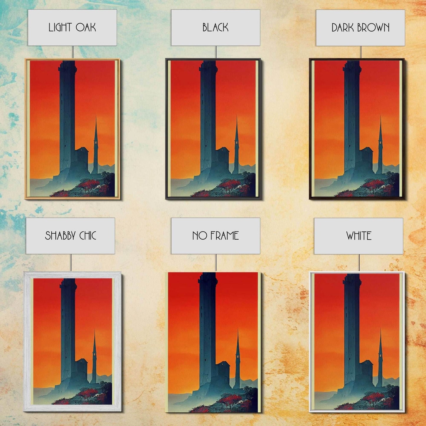 The Dark Tower, Fantasy RPG Concept Art, Wall art, framed canvas print, framed painting - 8x12 Inches / Gallery Wrap Canvas - Ready To Hang