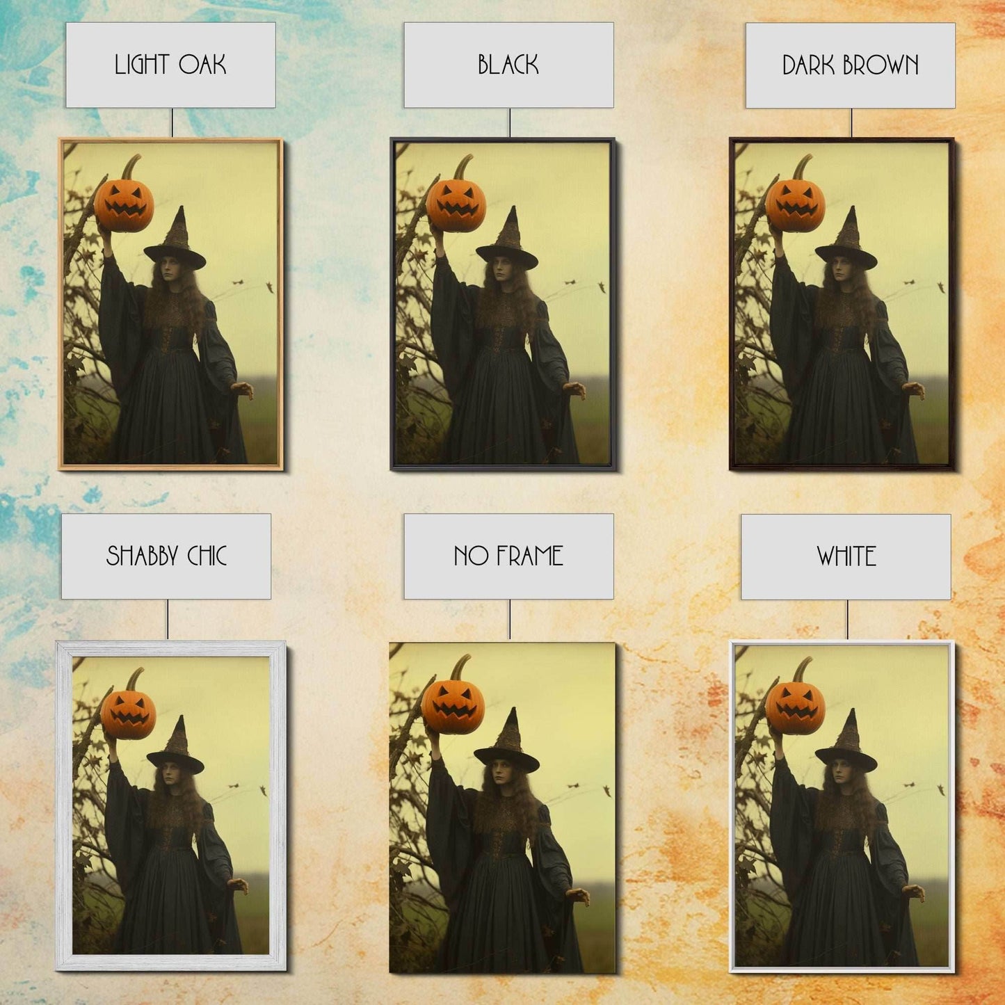 Witch Art Print, Occult Art, Dark Wall Art, Dark Fantasy, Witch Halloween, Canvas Print, Wall Art, Vertical Print, Home Decor, Wall Decor - 8x12 Inches / Gallery Wrap Canvas - Ready To Hang