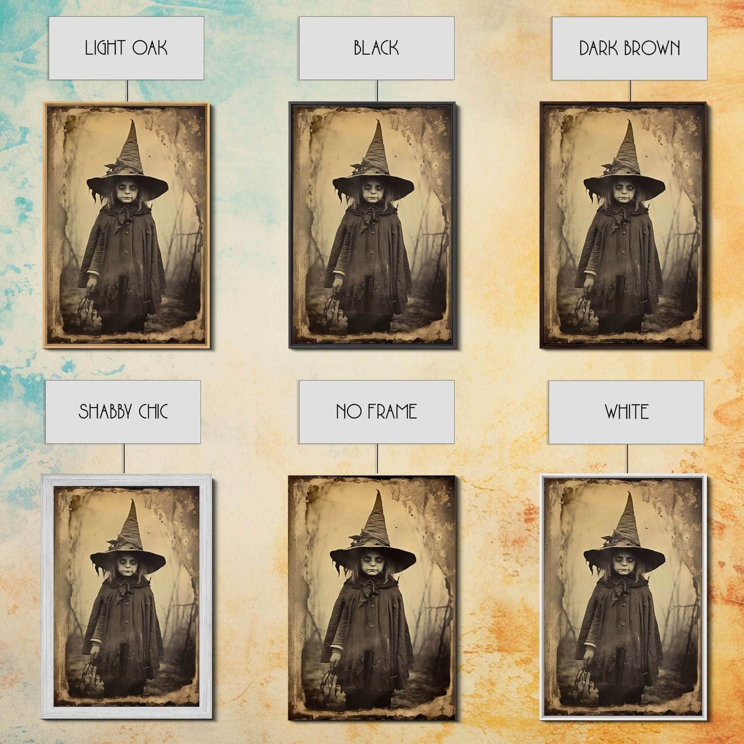 Witch Wall Decor, Dark Fantasy, Halloween Wall Art, Horror Decor, Spooky Art, Canvas Print, Wall Art, Vertical Print, Home Decor, Wall Decor - 8x12 Inches / Gallery Wrap Canvas - Ready To Hang