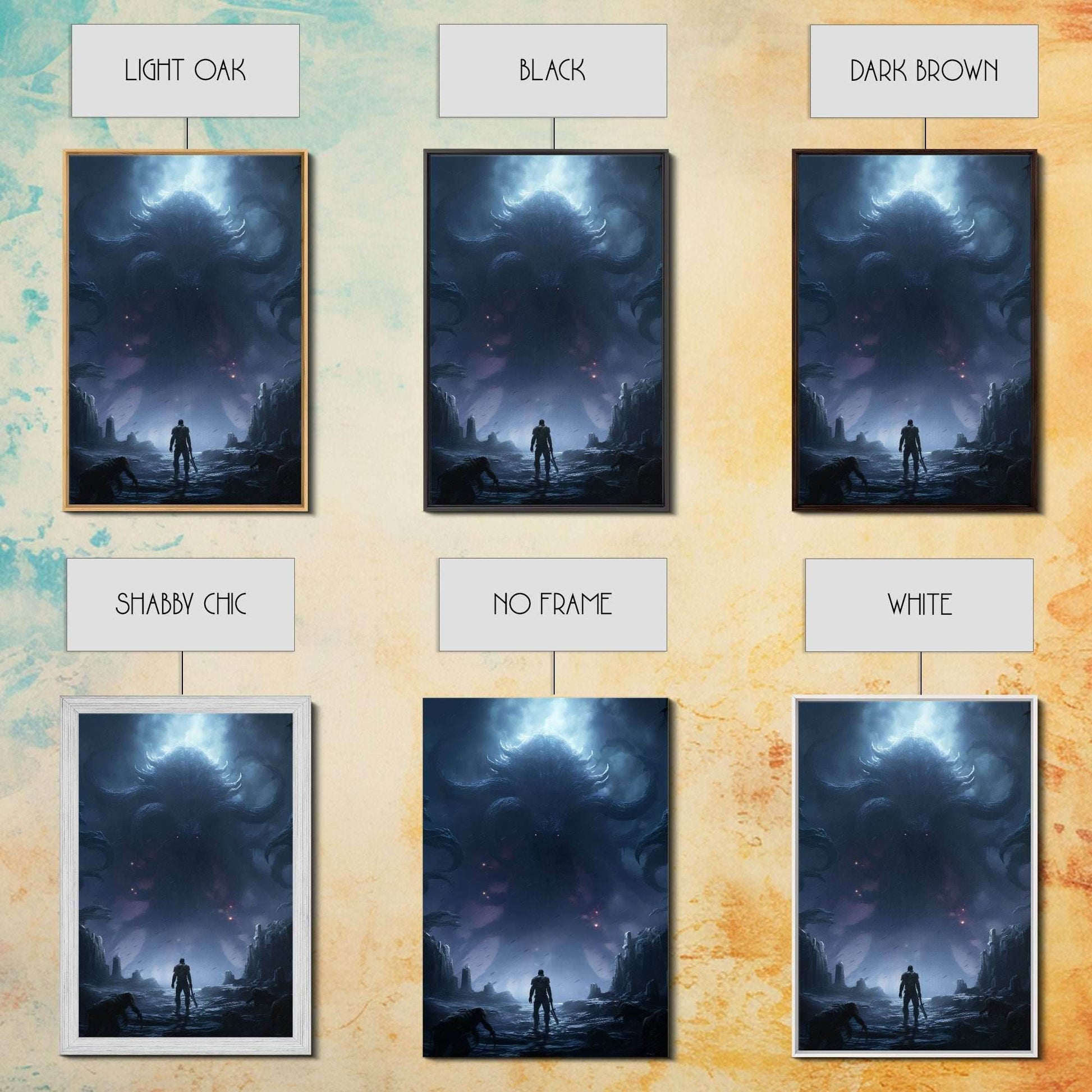 Apocalypse, Dark Art Print, dark fantasy art, Canvas Print, Wall Hanging, Portrait Art, Spooky Decor, Horror Home Decor, Unique Gift - 8x12 Inches / Gallery Wrap Canvas - Ready To Hang