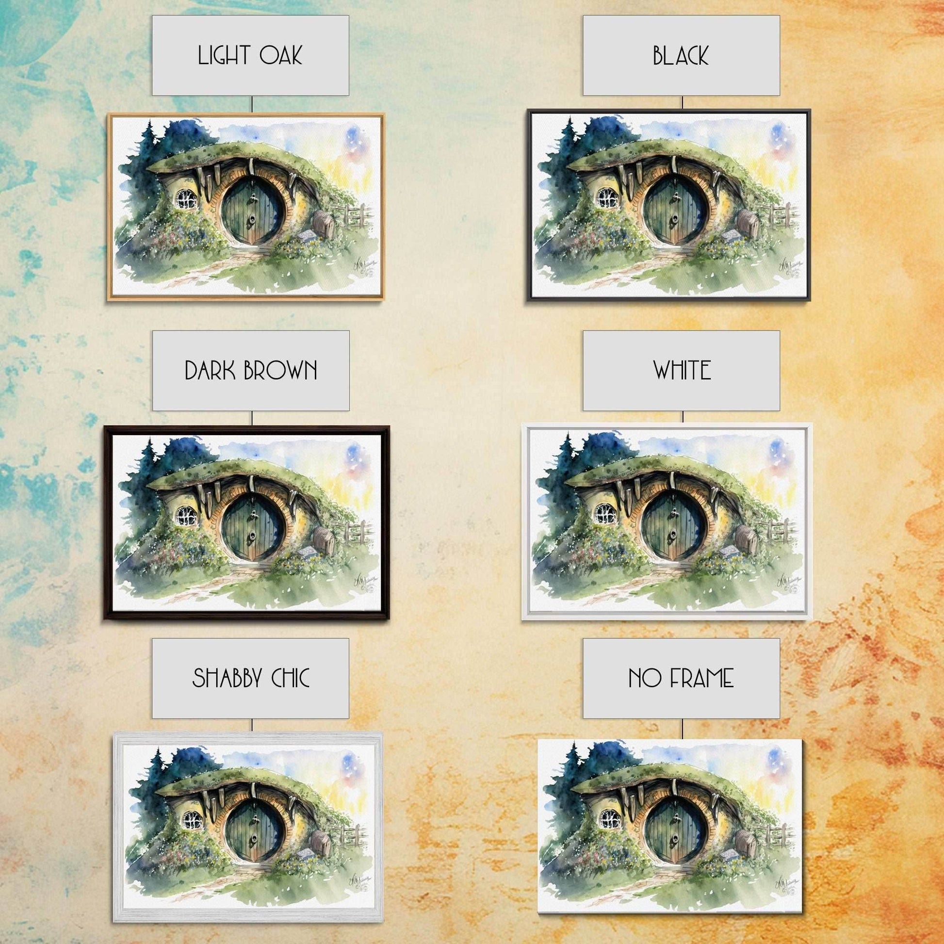 Bang End Painting Framed Canvas Print, Lord, Fantasy Art, Framed Wall Art, Fantasy Decor, A Hole In The Wall - 8x12 Inches / Gallery Wrap Canvas - Ready To Hang