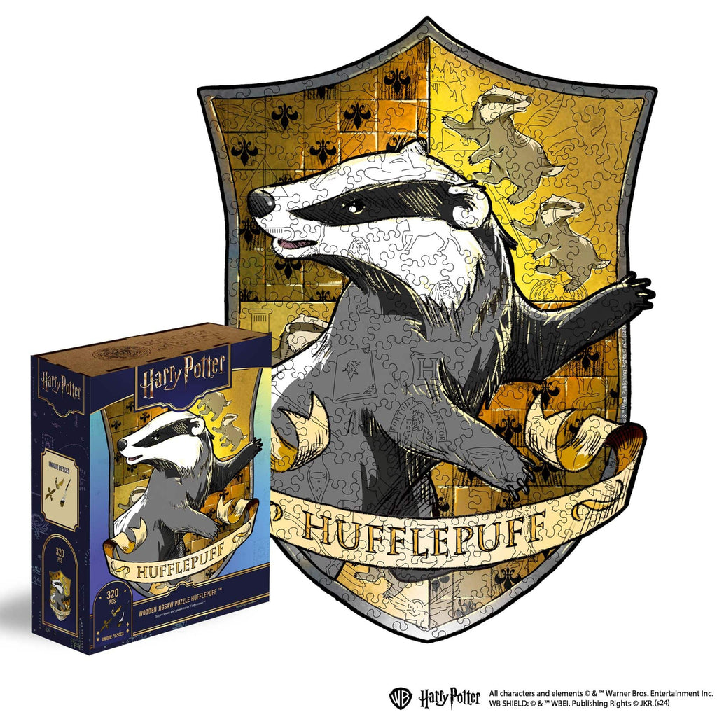 Wooden jigsaw puzzle Harry Potter Hufflepuff™ Gameplay