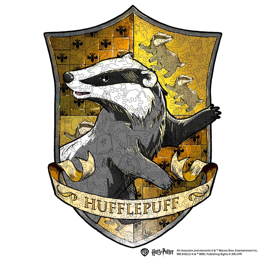 Wooden jigsaw puzzle Harry Potter Hufflepuff™ Gameplay