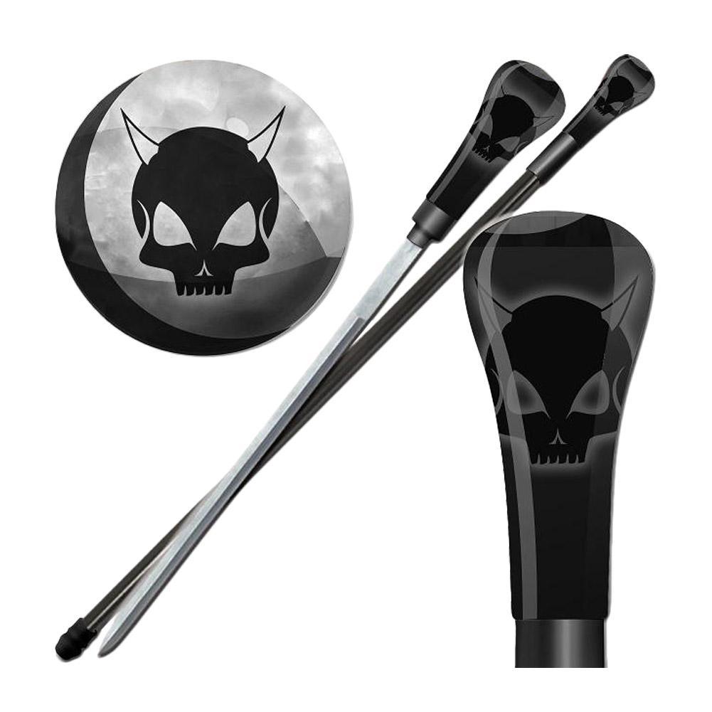 Devil's Skull Avenger Elegant Removable Blade Bat Sword Cane-0