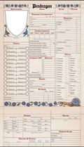 Pendragon character sheets by Chaosium - 