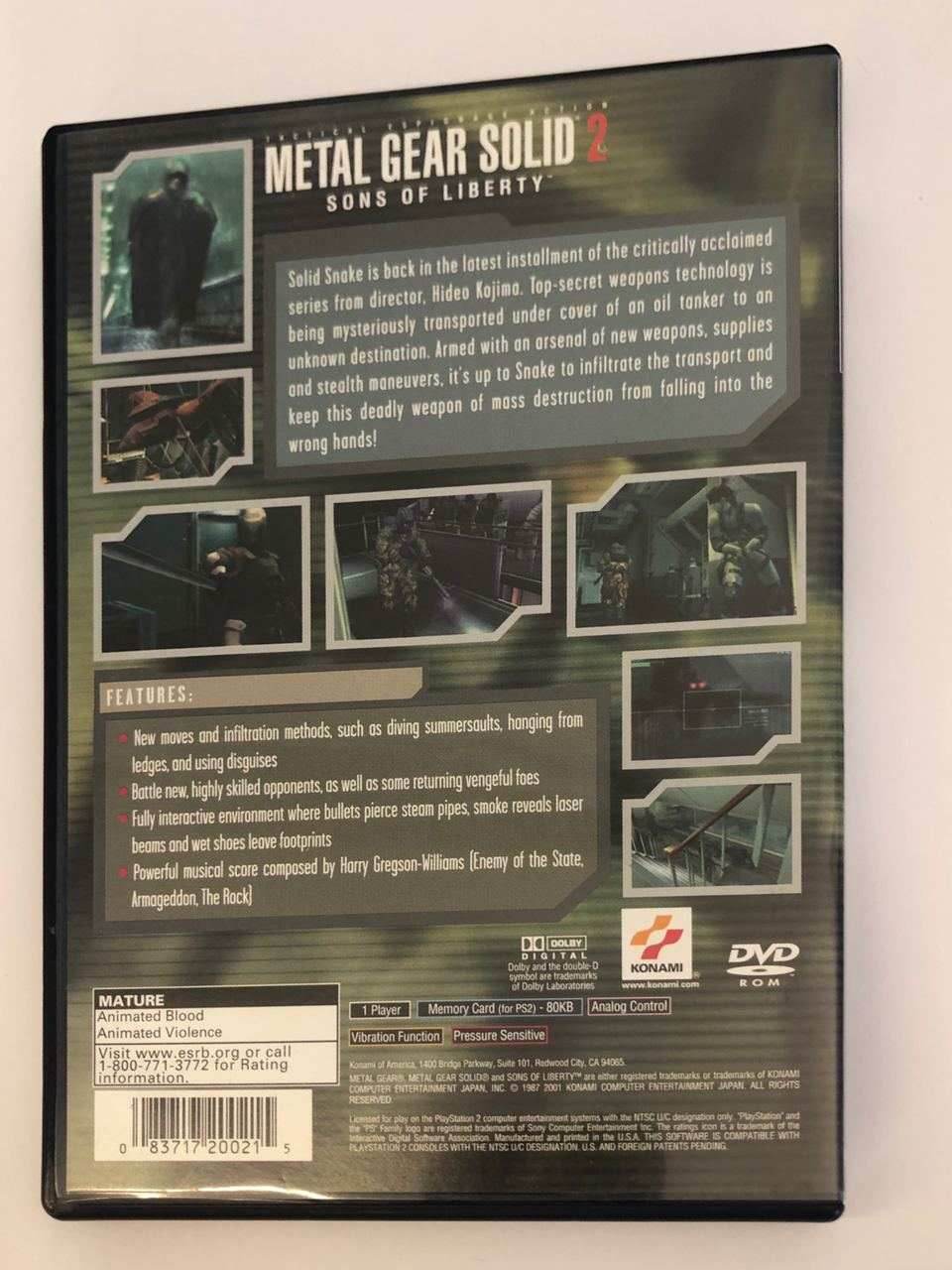 Metal Gear Solid 2 | PS2 | NM - 