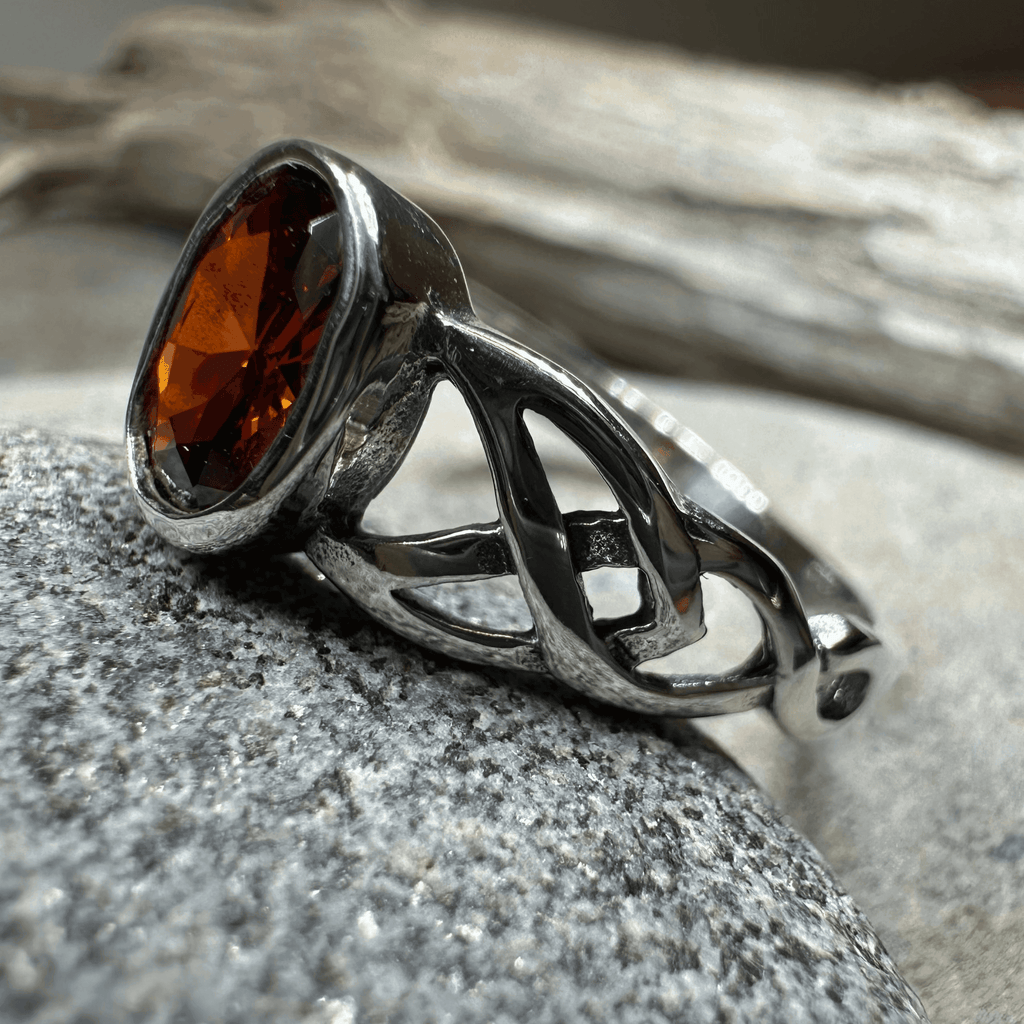 Andie Trinity Knot Ring - 4 / Pink Sapphire