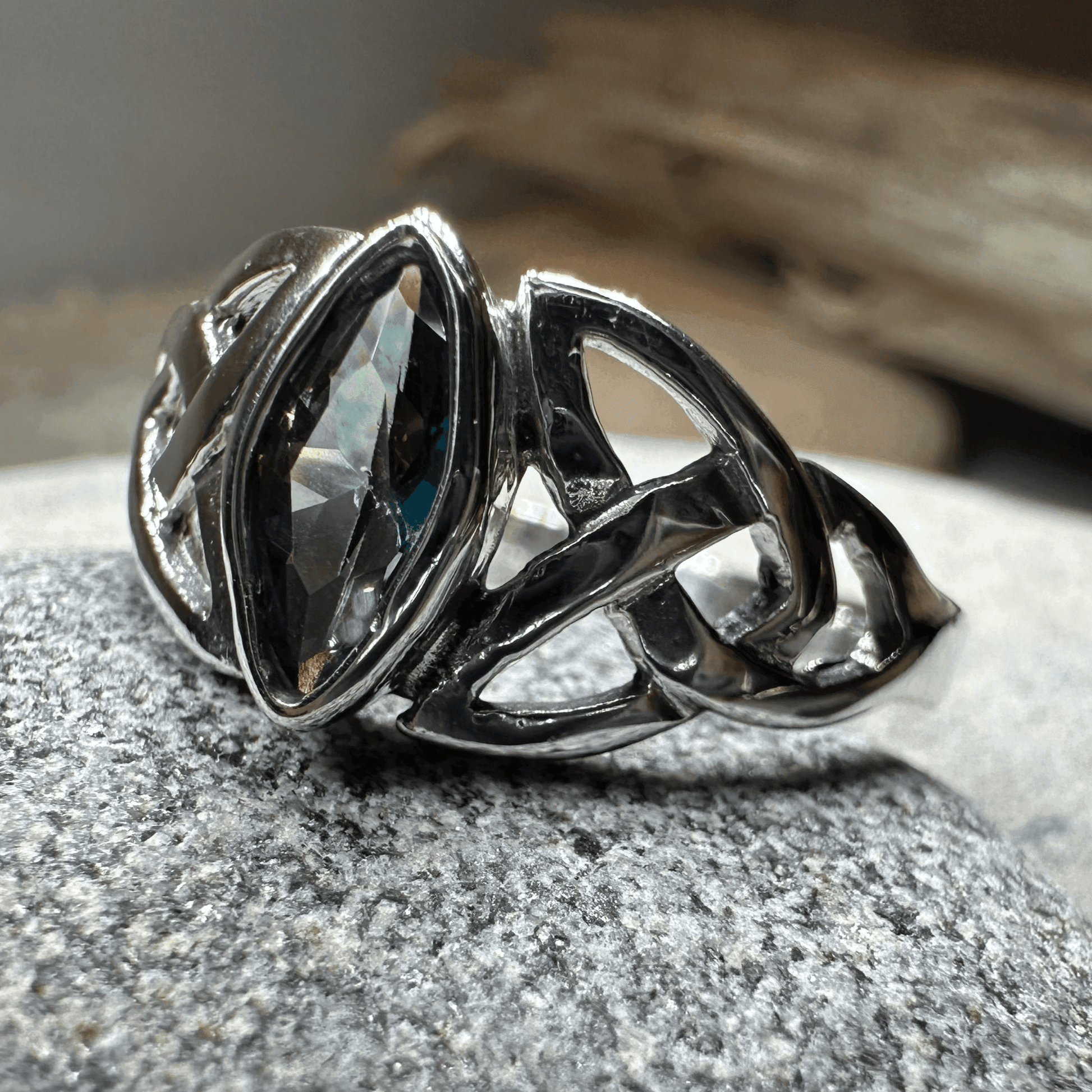 Mystic Topaz Trinity Knot Ring - 5