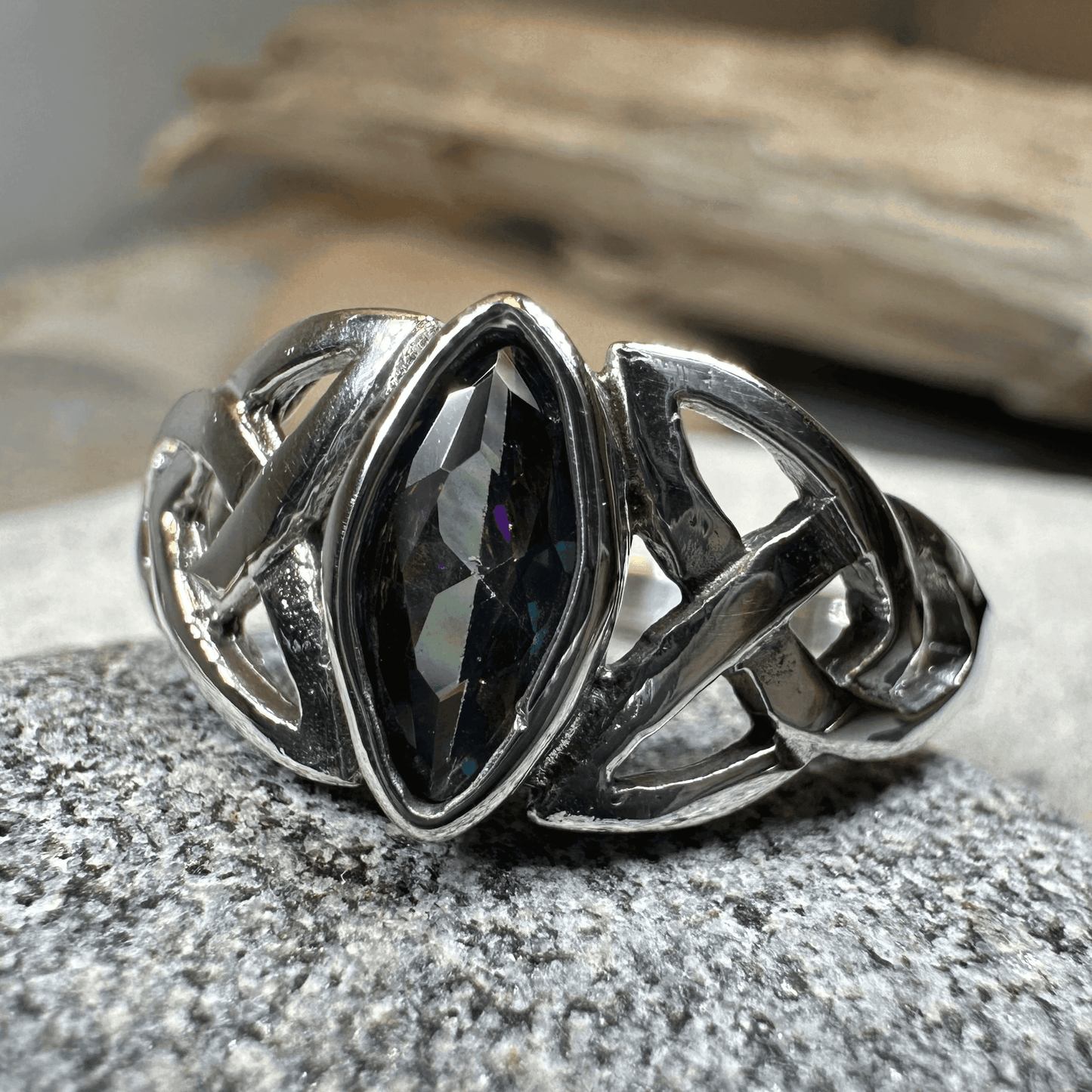 Mystic Topaz Trinity Knot Ring - 5