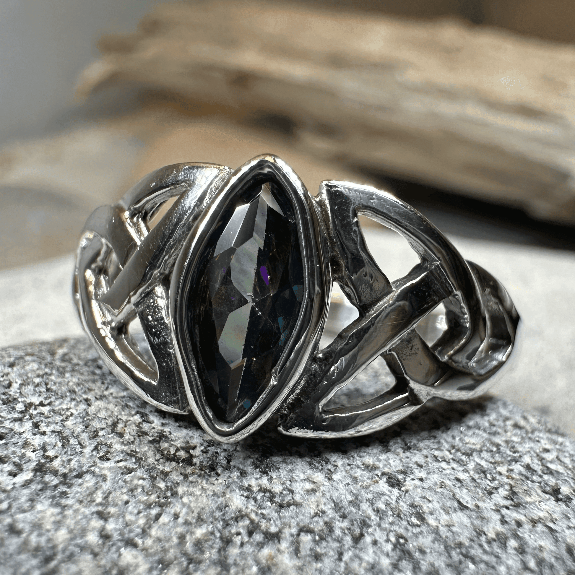 Mystic Topaz Trinity Knot Ring - 5