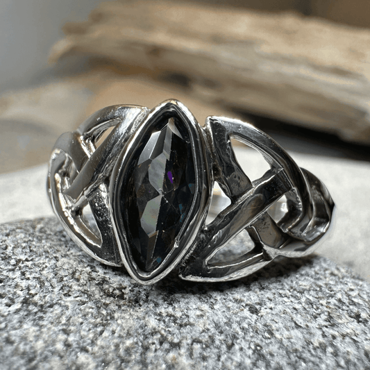 Mystic Topaz Trinity Knot Ring - 5