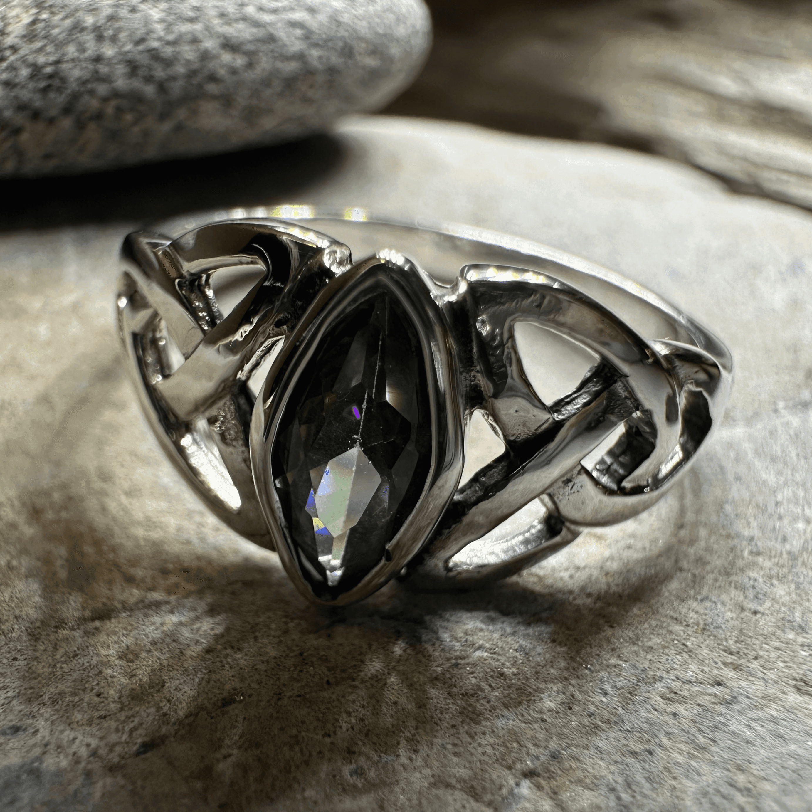 Mystic Topaz Trinity Knot Ring - 5
