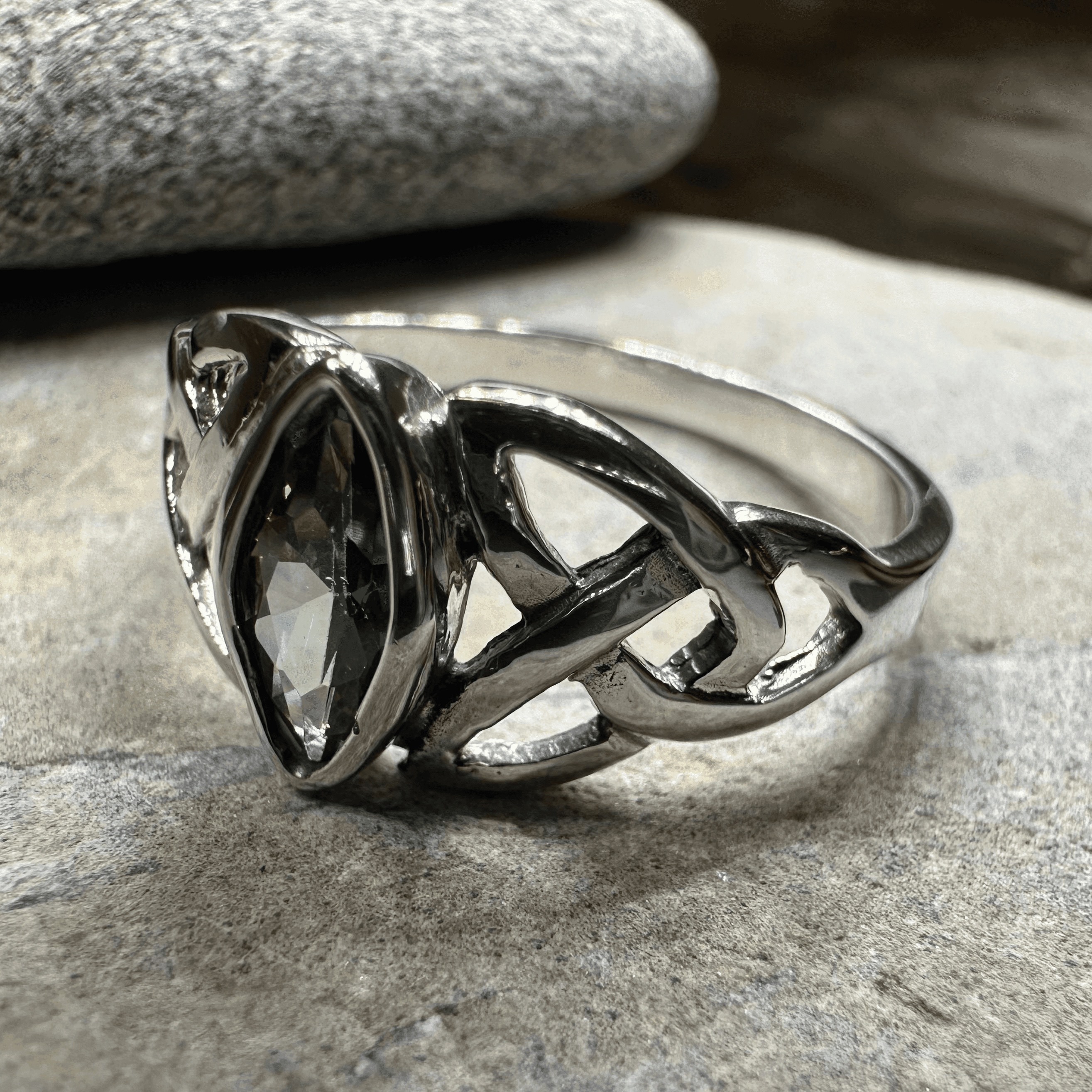 Mystic Topaz Trinity Knot Ring - 5