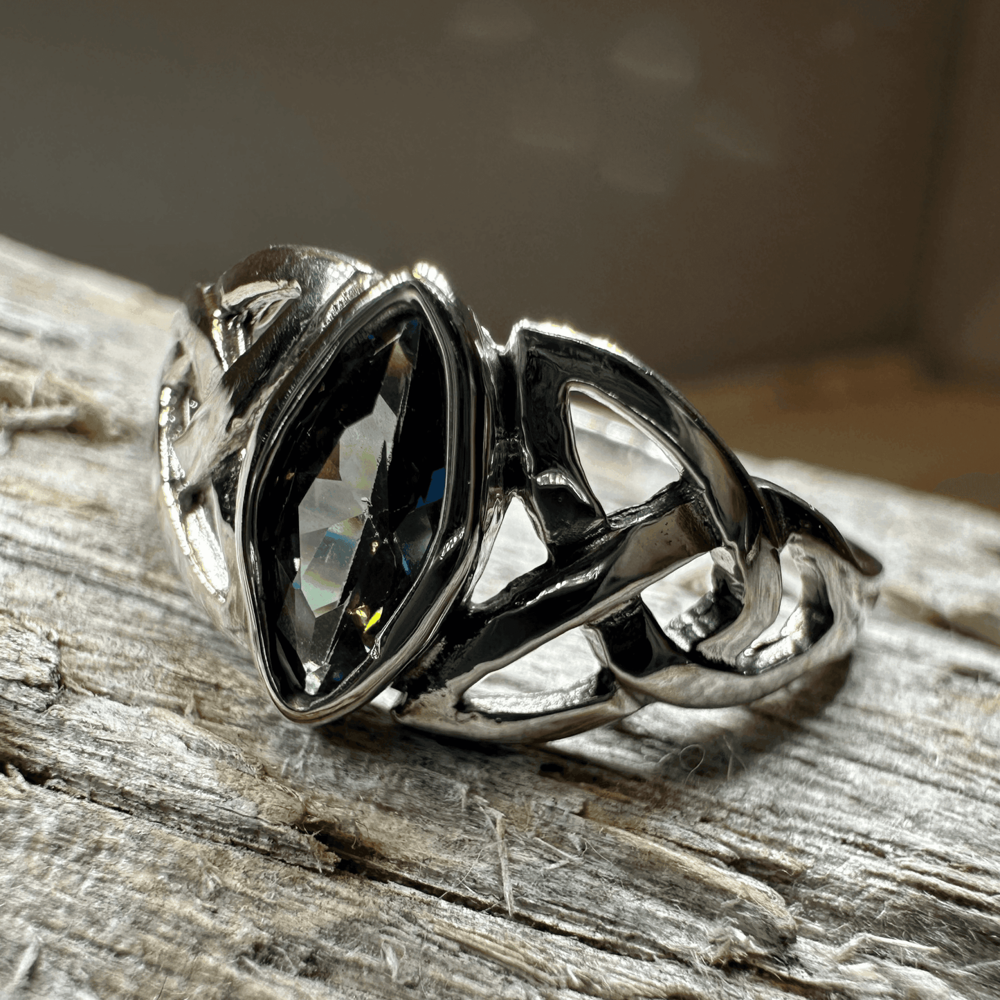 Mystic Topaz Trinity Knot Ring - 5