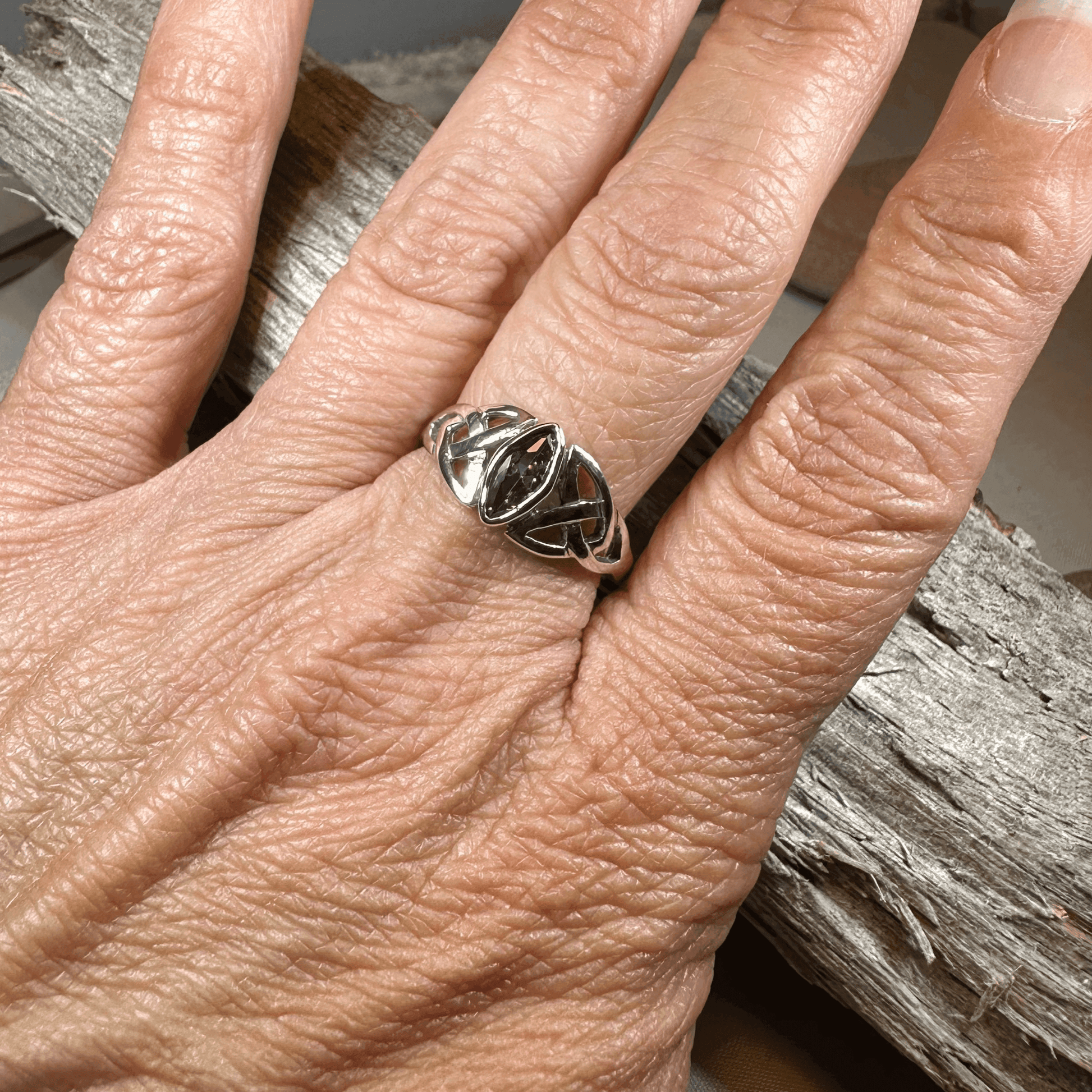 Mystic Topaz Trinity Knot Ring - 5