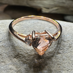 Pink Topaz Heart Ring
