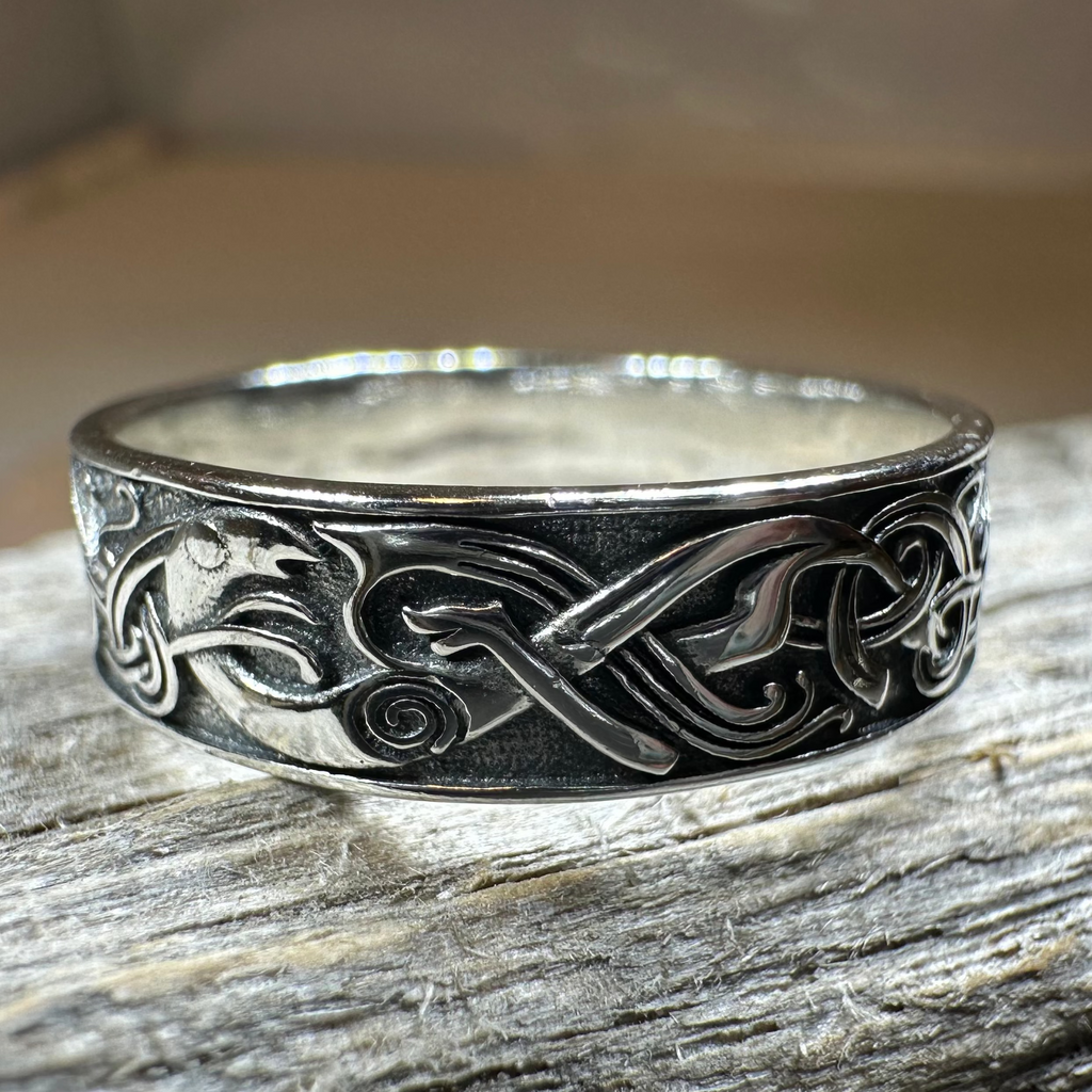 Celtic Raven Ring