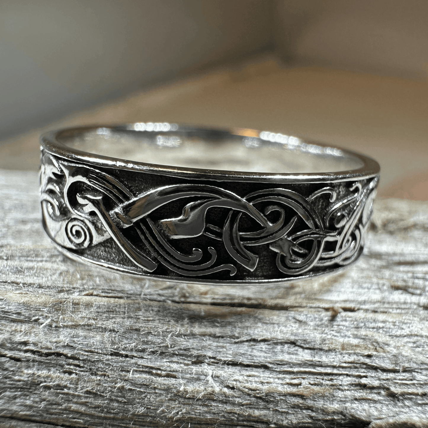 Celtic Raven Ring - 4
