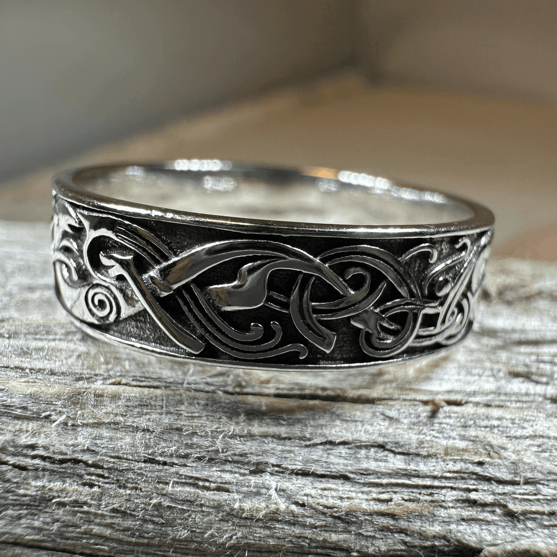 Celtic Raven Ring - 4