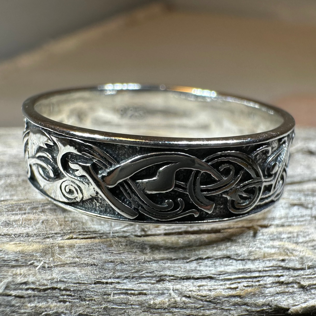 Celtic Raven Ring