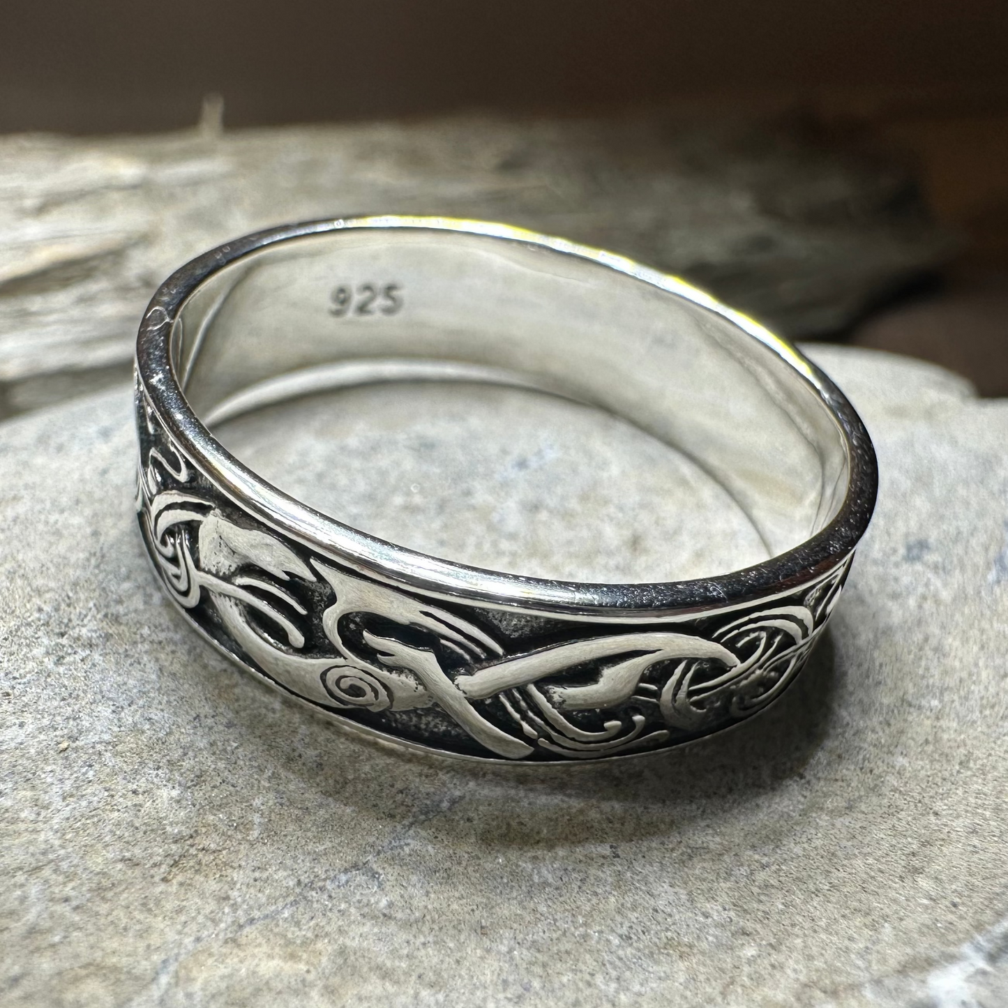 Celtic Raven Ring