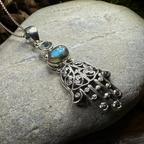 Hamsa Hand Labradorite Necklace