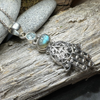 Hamsa Hand Labradorite Necklace