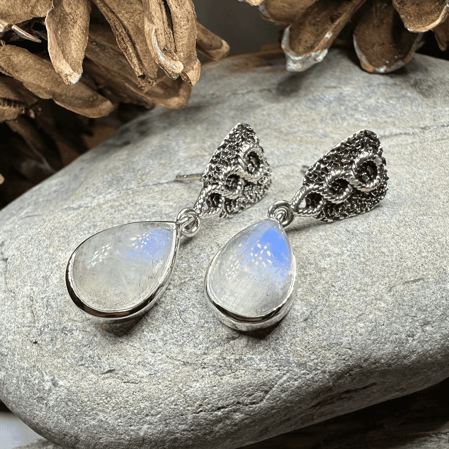 Adamaris Celtic Moonstone Earrings - 